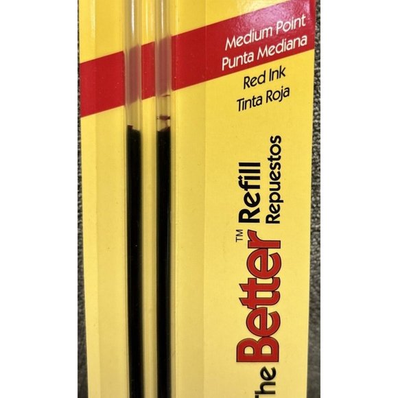 Pilot The Better Refill BetterGrip EasyTouch Better Ballpoint Pens Med Red 2Pack - Picture 3 of 4
